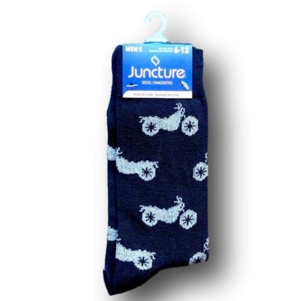 3/$18 Motorcycles Funny Novelty Crew Socks - Brand New